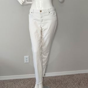 *Tory Burch* Cropped white jeans